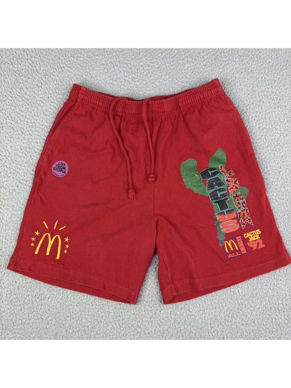 Rare Travis Scott McDonald’s '92 All American Cactus Jack Shorts Sz S